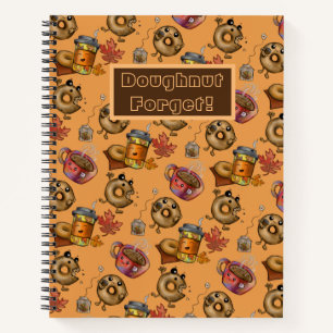 Schattige donuts en thee notitieboek