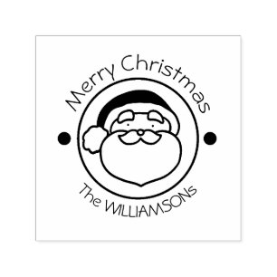 Schattige Doodle Art Kerstman Zelfinktende Stempel