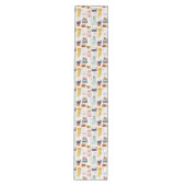 Schattige Doodle Hand getrokken kattenpatroon Medium Tafelloper (Voorkant)
