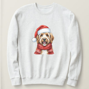 Schattige Doodle Hond Kerstman Hoed & Sjaal Trui