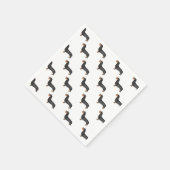 Schattige draadhaar teckel worst hond servet (Hoek)