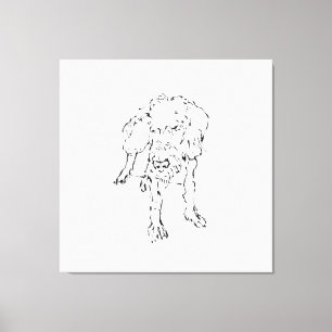 Schattige draadharige Dachshund Puppy Hond Canvas Afdruk