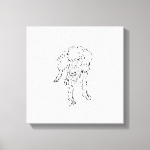Schattige draadharige Dachshund Puppy Hond Canvas Afdruk
