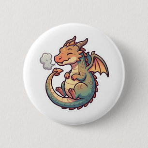 Schattige Draak Dierenriem Ronde Button 5,7 Cm