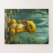 Schattige draak legpuzzel (Horizontaal)