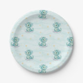 Schattige Dragon Baby shower Papieren Bordje (Voorkant)