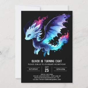 Schattige Dragon Birthday bewerkbaar Kaart
