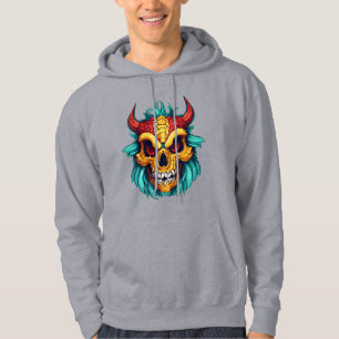 Schattige Dragon Mascot Skull – Ultrarealistisch Hoodie