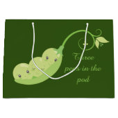 schattige drie peespeul voegt tekstdrievouwen toe groot cadeauzakje (Voorkant)