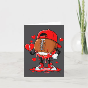 Schattige druppelende voetbal liefhebber hart Vale Kaart