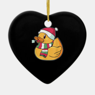 Schattige Dub Duck Kerstmis Keramisch Ornament