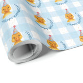Schattige Duckling Verjaardagsfeestje Verpakkingsp Cadeaupapier (Rol Hoek)