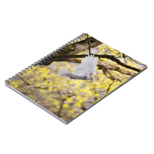 Schattige Duif Witte Duif Liefde & Vrede Symbool V Notitieboek