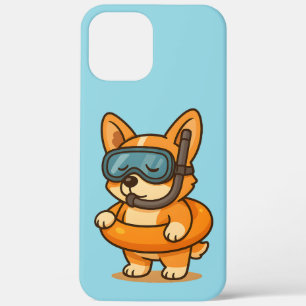 Schattige duiken Corgi - Grappige hondentelefoonho iPhone 12 Pro Max Hoesje