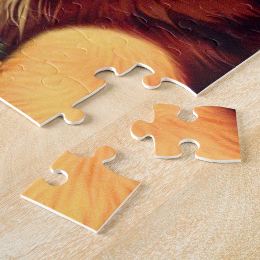 Schattige Duits Herder Puppy Schilderij Legpuzzel (Zijkant)