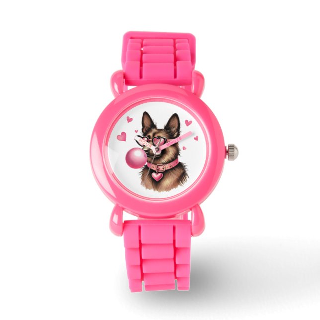 Schattige Duitse Herder Kinderen Watch Horloge (Voorkant)