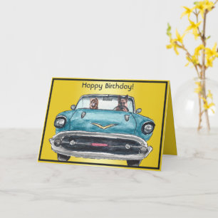 Schattige Duitse Herder Waterverf Verjaardag Kaart