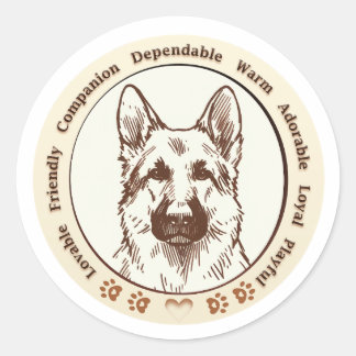 Schattige Duitse Herders Digitale Sticker