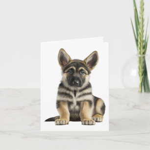 Schattige Duitse Herdershond Puppy Hond Hallo Lief Kaart