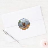 Schattige dwerghond sticker (Envelop)