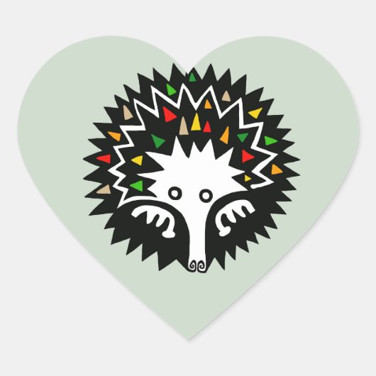 Schattige ECHIDNA - Aussie wilde dieren - monotrem Hart Sticker (Voorkant)