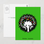Schattige ECHIDNA - Aussie wildlife - Natuur Briefkaart (Voorkant / Achterkant)