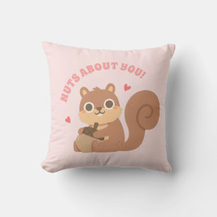 Schattige Eekhoorn Noten over Jou Grappige Liefde  Kussen