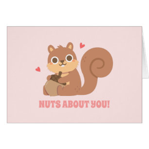 Schattige Eekhoorn Noten Over Jou Valentijnsdag Pu