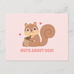 Schattige Eekhoorn Noten voor Jou Grappige Valenti Briefkaart