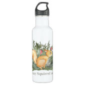 schattige eekhoorn waterfles  (Voorkant)
