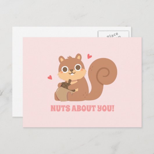 Schattige eekhoornnoten over jou Funny Valentines Briefkaart (Voorkant / Achterkant)