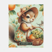  Schattige Eekhoornschilderij Fleece Deken (Voorkant)