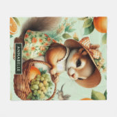  Schattige Eekhoornschilderij Fleece Deken (Voorkant (Horizontaal))