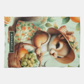  Schattige Eekhoornschilderij Theedoek (Horizontaal)