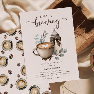 Schattige 'Een baby is in aantocht' koffie baby sh Kaart