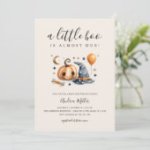 Schattige een beetje Boo Halloween Baby shower Kaart (Staand voorkant)