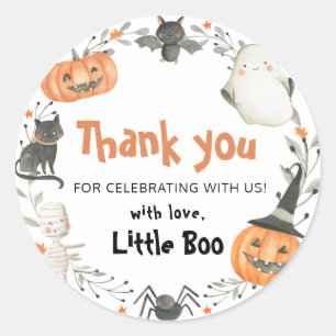 Schattige een beetje boo halloween herfst Baby sho Ronde Sticker