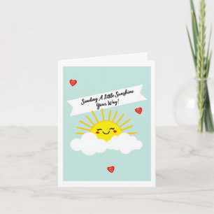 Schattige een beetje zonneschijn sturen en aan je  kaart