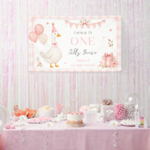 Schattige Eén Domme Gans Roze Strik Meisje 1e Verj