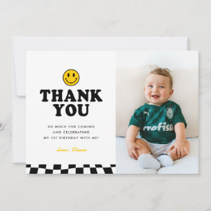 Schattige Een Gelukkig Dude Happy Photo Boy 1e Ver Bedankkaart