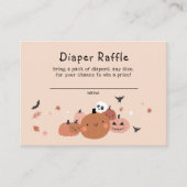 Schattige Een Little Boo Halloween Luier Raffle Informatiekaartje (Voorkant)