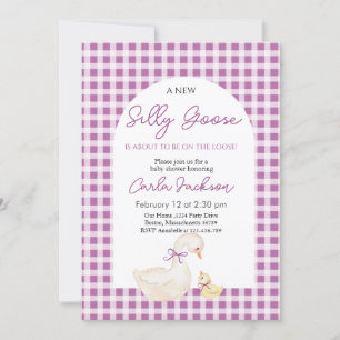 Schattige een nieuwe Gekke Goose Baby shower Kaart
