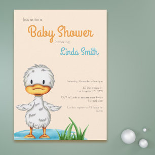 Schattige eend genderneutraal Baby shower Kaart