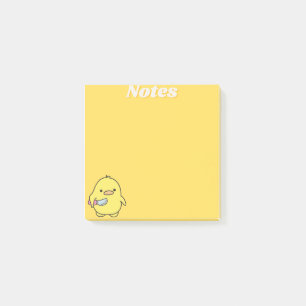 schattige eend na het bericht post-it® notes