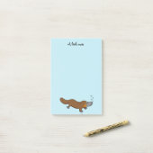 schattige eend post-it® notes (Op bureau)