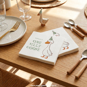 Schattige Eend Silly Goose Kinderverjaardagsfeestj Servet