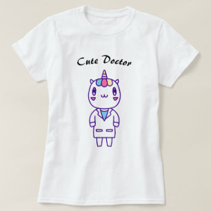 Schattige Eenhoorn Dokter – Grappige stethoscoop T-shirt