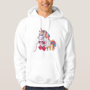Schattige Eenhoorn Gamer Fantasy Kunst Hoodie