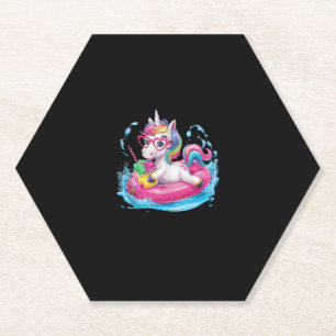 Schattige Eenhoorn Genietend van IJscrème Pret voo Kartonnen Onderzetters