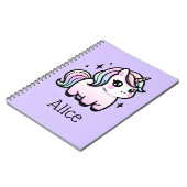 Schattige eenhoorn gepersonaliseerd Notitieboek (Linkerzijde)